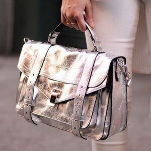 Prournza Schouler PS1 Medium Bag Silver